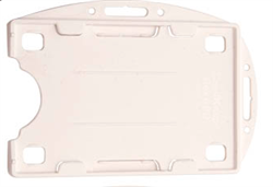 Card holder open for 2 cards front and backside - white