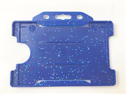 Card holder, open - blue landscape - with metalparts for tracing