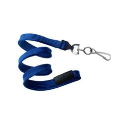 Lanyard 10mm blue with swivelhook & break-away