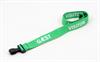 Lanyards 20mm (preprinted VISITOR GÆST ) green with whitet tryk and black plastikhook RECYCLED