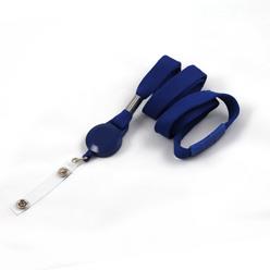 Lanyard with yoyo, vinyl strop and breakaway - blue