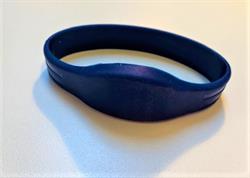Silikone armbånd with RFID Mifare 1k (withiuwith voksen 62mm) model 2 - blue