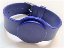 Silikone armbånd with RFID Mifare 1k - ONE SIZE with spænde - model 3 - blue