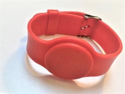 Silikone armbånd with RFID Mifare 1k - ONE SIZE with spænde - model 3 - red