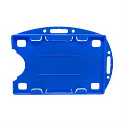 Card holder open for 2 cards front and backside - blue