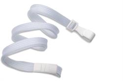 Lanyard 10mm white with plasthook