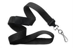 Lanyard 16mm black with swivelhook & break-away