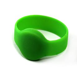 Silikone armbånd with RFID Mifare 1k (Small/barn 55mm) green