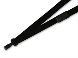 Lanyard 16mm black with plasthook and breakaway