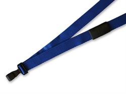 Lanyard 16mm blue with plasthook and breakaway