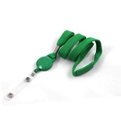 Lanyard with yoyo, vinyl strop and breakaway - green