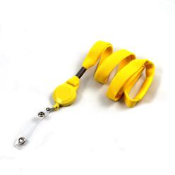 Lanyard with yoyo, vinyl strop and breakaway - yellow