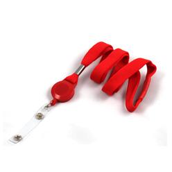 Lanyard with yoyo, vinyl strop and breakaway - red